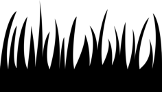 Grass Leaves Silhouette Stencil Svg Vector, Free Vectors File